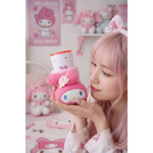 Sanrio Lisanslı My Melody Paslanmaz Çelik Bardak – Peluş Dekoratif Kılıflı Ve Sızdırmaz Kapaklı Koleksiyonluk Tasarım Bardak 550 Ml