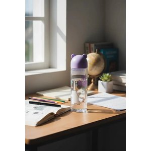We Bare Bears Lisanslı Ice Bear Figür Kapaklı Su Şişesi 500 Ml