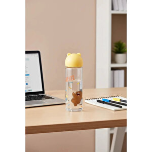 We Bare Bears Lisanslı Boz Ayı Figür Kapaklı Su Şişesi 500 Ml