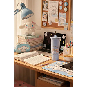 Sanrio Lisanslı Pipetli Paslanmaz Çelik Matara Cinnamoroll 800 Ml