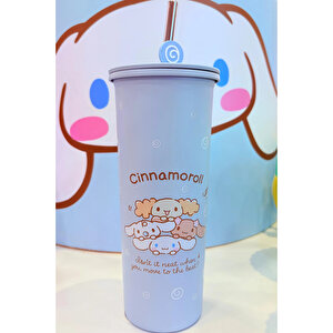 Sanrio Lisanslı Pipetli Paslanmaz Çelik Matara Cinnamoroll 800 Ml