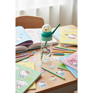 Sanrio Lisanslı Yılbaşı Koleksiyonu Pipetli Ve Kristal Küreli Şişe – Eğlenceli Detaylı Petg Matara