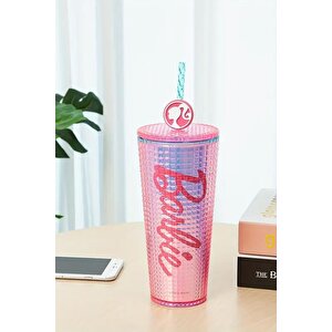 Barbie Lisanslı Çift Cidarlı Pipetli Şişe (775ml)