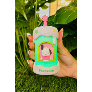 Sanrio Lisanslı Pochacco Mum Figürlü Gece Lambası – Pastel Yeşil Dekoratif
