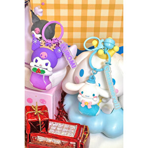 Sanrio Lisanslı Kış Serisi Işıklı Anahtarlık – Cinnamoroll Temalı Figürlü Çanta Aksesuarı Ve Hediyelik