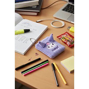 Sanrio Lisanslı Kuromi Koleksiyonu Kolyeli Peluş Defter (64 Yaprak) – Zincirli & Taşınabilir