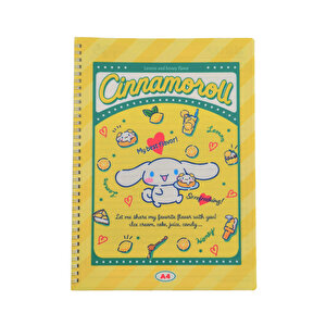 Sanrio Lisanslı Cinnamoroll Retro Koleksiyonu A4 Spiral Telli 60 Sayfa Defter