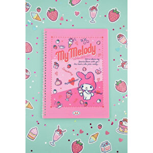Sanrio Lisanslı My Melody Retro Koleksiyonu A4 Spiral Telli 60 Sayfa Defter