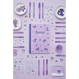 Sanrio Lisanslı Kuromi Retro Koleksiyonu A5 Spiral Telli 80 Sayfa Defter