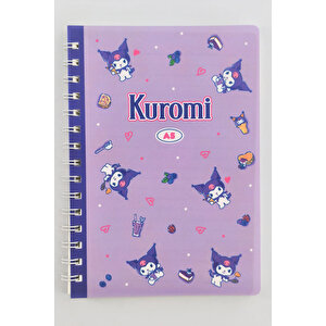 Sanrio Lisanslı Kuromi Retro Koleksiyonu A5 Spiral Telli 80 Sayfa Defter