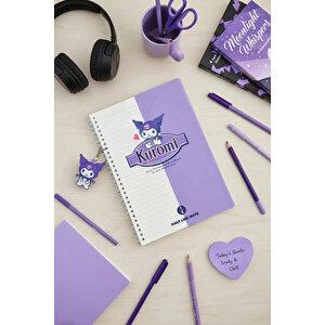 Sanrio Lisanslı Kuromi Retro Koleksiyonu B5 Spiral Telli 80 Sayfa Defter