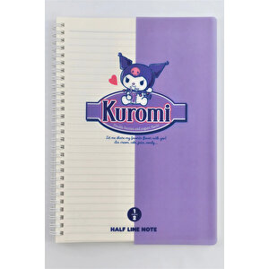 Sanrio Lisanslı Kuromi Retro Koleksiyonu B5 Spiral Telli 80 Sayfa Defter