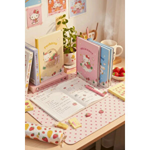Sanrio Lisanslı Çilek Koleksiyonu Çizgili A5 Ve B5 Defter Seti (2'li)