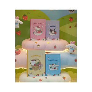 Sanrio Lisanslı Çilek Koleksiyonu Çizgili A5 Ve B5 Defter Seti (2'li)