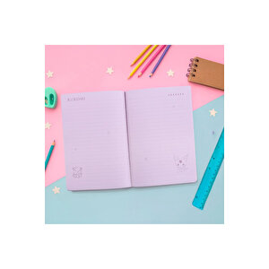 Sanrio Lisanslı Kuromi A5 Ciltli Defter 32 Yaprak 15 Cm