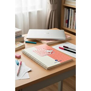 Hello Kitty Lisanslı Retro Koleksiyonu B5 Pp Tel Ciltli Defter – Dayanıklı Kapak