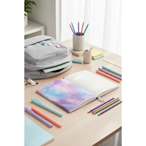 Lisanslı Pastel Serisi A5 Ciltli Defter 88 Sayfa – Mor