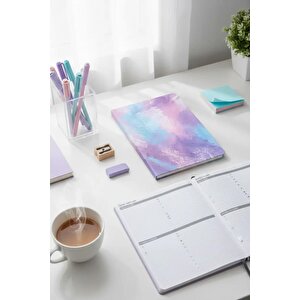 Lisanslı Pastel Serisi A5 Ciltli Defter 88 Sayfa – Mor