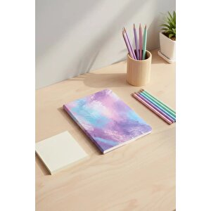 Lisanslı Pastel Serisi A5 Ciltli Defter 88 Sayfa – Mor