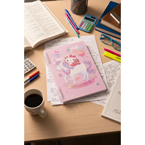 Sanrio Lisanslı Hello Kitty A5 Telli Defter 48 Yaprak 15 Cm