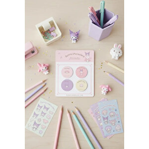 Sanrio Lisanslı Karakterler Yuvarlak Yapışkan Mini Notlar – 80 Yaprak