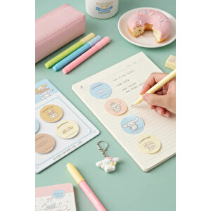 Sanrio Lisanslı Cinnamoroll Yuvarlak Yapışkan Mini Notlar – 80 Yaprak