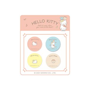 Sanrio Lisanslı Hello Kitty Yuvarlak Yapışkan Mini Notlar – 80 Yaprak