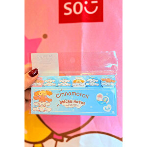 Sanrio Lisanslı Cinnamoroll Yapışkanlı Not Kağıdı Seti – 3 Farklı Model