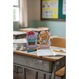 Lisanslı Butterbear Serisi Figürlü Spiralli Defter Masa Üstü Dekoratif 13.7 Cm