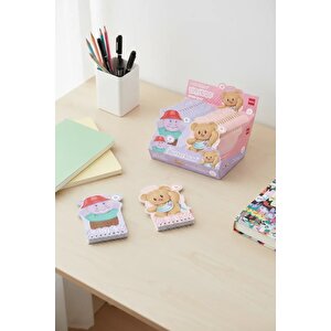 Lisanslı Butterbear Serisi Figürlü Spiralli Defter Masa Üstü Dekoratif 13.7 Cm
