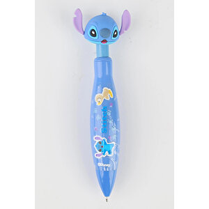 Disney Lisanslı Stitch Kafa Figürlü Tükenmez Kalem Akıcı Yazım 1.0mm 14,5 Cm