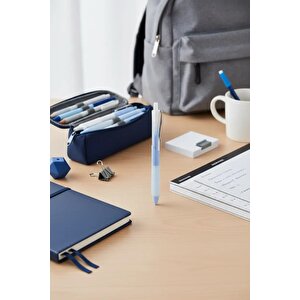 Miniso Lisanslı Pastel Seri İmza Kalemi 0,5 Mm – Siyah Mürekkepli Mavi Gövde