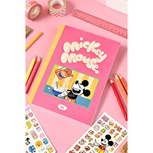 Disney Lisanslı Mickey Mouse Yemek Serisi A5 Boyutunda 40 Yaprak Karton Ciltli Not Defteri