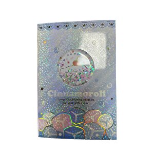 Sanrio Lisanslı Cinnamoroll Renkli Yaz Serisi Sert Kapak Kareli Sallantılı Not Defteri Ve Sticker Seti – 80 Sayfa 17.4 Cm