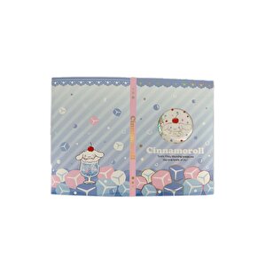 Sanrio Lisanslı Cinnamoroll Renkli Yaz Serisi Sert Kapak Kareli Sallantılı Not Defteri Ve Sticker Seti – 80 Sayfa 17.4 Cm