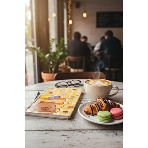 Lisanslı Pişirme Serisi A5 Telli Not Defteri Kapibara Souffle 20.4 Cm