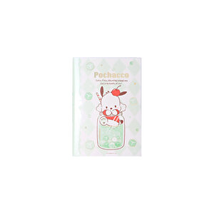 Sanrio Lisanslı Pochacco Renkli Yaz Serisi Eva Kapaklı Çizgili Not Defteri – A5 Boyut 104 Sayfa