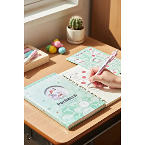 Sanrio Lisanslı Pochacco Renkli Yaz Serisi Sert Kapak Sallantılı Not Defteri Ve Sticker Seti 17.4 Cm