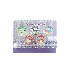 Sanrio Lisanslı Telli Not Defteri Mor – 80 Yaprak Spiral Kapaklı Kuromi Ve Hello Kitty Defteri