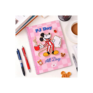 Disney Lisanslı Mickey Mouse Yemek Serisi B5 Boyutunda Dayanıklı Pp Kapaklı Spiral Telli Not Defteri