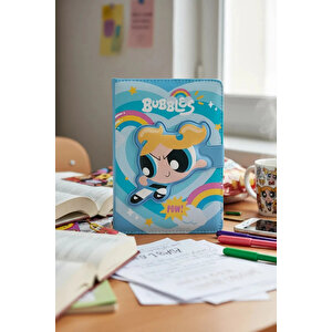 Powerpuff Girls Bubbles Lisanslı Manyetik Kapaklı Not Defteri – Mıknatıslı Koruma Ve Pu Kaplama 18 Cm