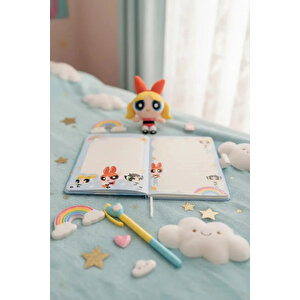 Powerpuff Girls Bubbles Lisanslı Manyetik Kapaklı Not Defteri – Mıknatıslı Koruma Ve Pu Kaplama 18 Cm