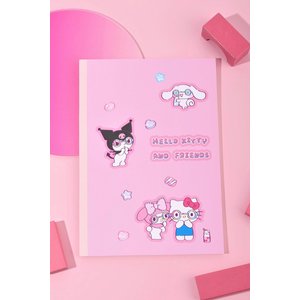 Hello Kitty Ve Arkadaşları Lisanslı B5 Dikişli Not Defteri – Dayanıklı Ciltli Çizgili Okul Ve Ofis Defteri