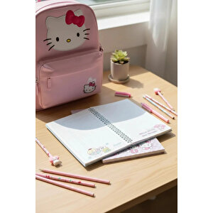 Hello Kitty Ve Arkadaşları Lisanslı A5 Şeffaf Pencereli Not Defteri – Spiralli Kolay Kullanım Ofis Ve Okul Defteri