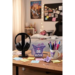 Sanrio Lisanslı Kuromi Figürlü Spiralli Not Defteri 80 Yaprak 12.4 Cm