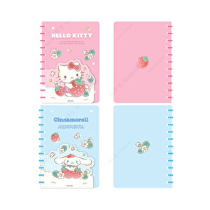 Sanrio Lisanslı Çilek Serisi B6 Çift Katmanlı Telli Not Defteri 60 Yaprak