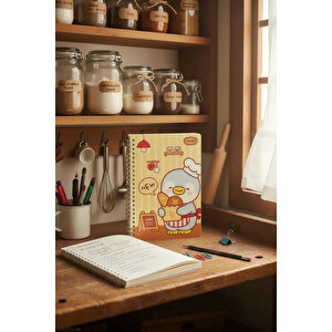 Lisanslı Pişirme Serisi A5 Telli Not Defteri Mini Pen Cook 20.4 Cm
