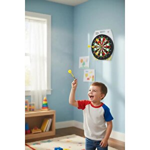 Lisanslı Mıknatıslı Dart Seti 42,5 Cm – 6 Renkli Oklu Güvenli Eğlence