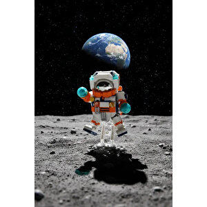 Lisanslı Havacılık Serisi Astronot Figürü – Parça Birleştirme Özellikli Eğitici Ve Dekoratif Oyun Seti 21,5 Cm