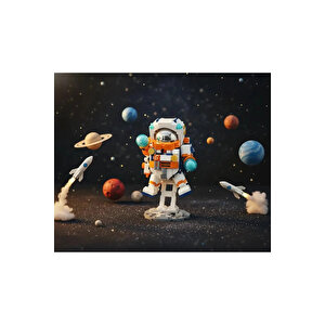 Lisanslı Havacılık Serisi Astronot Figürü – Parça Birleştirme Özellikli Eğitici Ve Dekoratif Oyun Seti 21,5 Cm